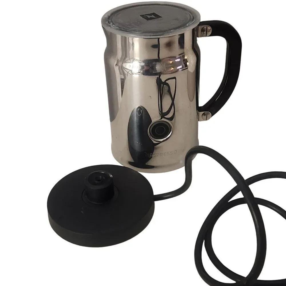 Nespresso Aeroccino Milk Frother Coffee Model 3102 Electric Chrome Tested Works